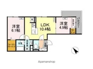 セレスティア堀切II II【3階】の間取り