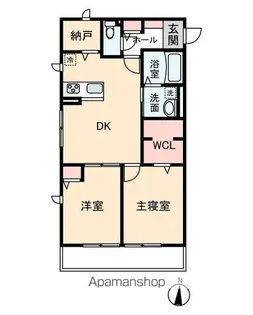 イーストハイム【203号室】の間取り