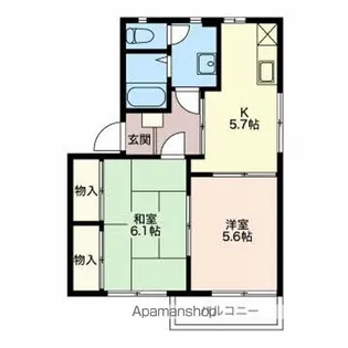コート岡田屋 C【C201号室】の間取り