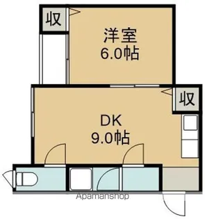ガーデンハイツ万代(ガーデンハイツバンダイ)【1階】の間取り