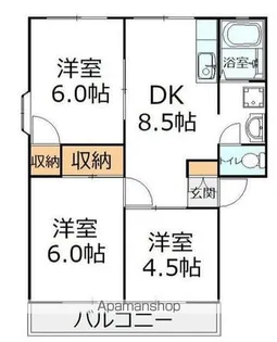 プレステージ柏【1階】の間取り