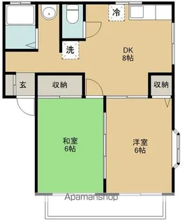 セゾンかすみ【102号室】の間取り