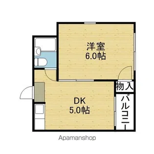 ヤサカパートⅡ【4階】の間取り