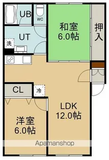 ダイワハイツ柏木Ⅱ【101号室】の間取り