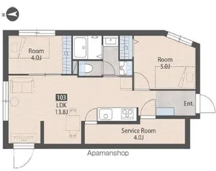 サクシードレジデンス中落合【1階】の間取り