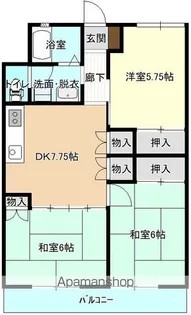 オーシャンビル【201号室】の間取り
