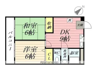 クレール鶴見【302号室】の間取り