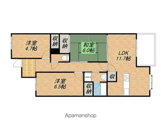 ティアラ大津【410号室】の間取り