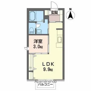 シャーメゾン上野【2階】の間取り