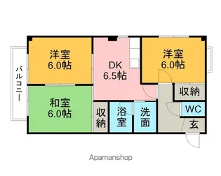 フェリス的場丘【2階】の間取り