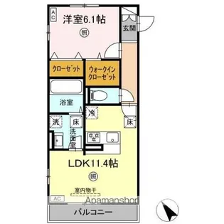 DーROOM柊【1階】の間取り