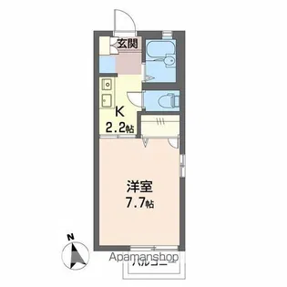 Aコーンズアキモト【2階】の間取り