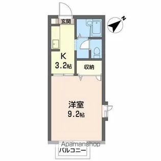 ラ・フォーレ八木山【201号室】の間取り