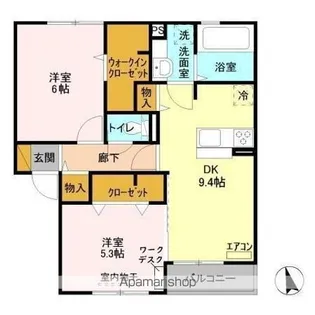 バリスサイト F【2階】の間取り