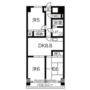 マンション森【9階】の間取り
