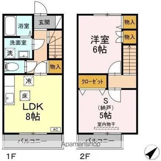 ソシアN【1階】の間取り