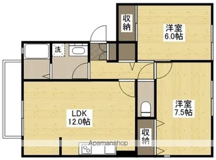 ハイカムール井出【305号室】の間取り