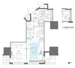 ZOOM信濃町【7階】の間取り