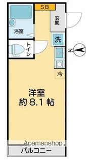 ソレイユ国立【2階】の間取り
