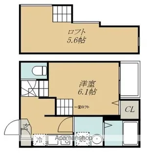ハーモニーテラス五十人町【2階】の間取り