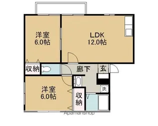 ラフィーネTAMAI Ⅰ【2階】の間取り