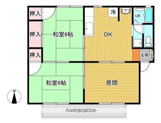 シャルマン舟山【B102号室】の間取り