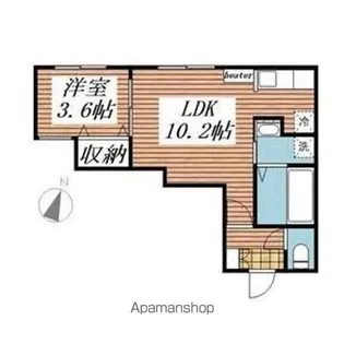 ハイアット恵庭【1階】の間取り