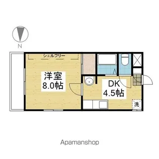フルートフル【301.号室】の間取り