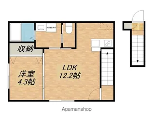 イオ・リアン坂本Ⅱ【203号室】の間取り