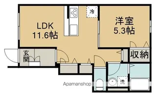仮)坂戸市伊豆の山アパート【1階】の間取り