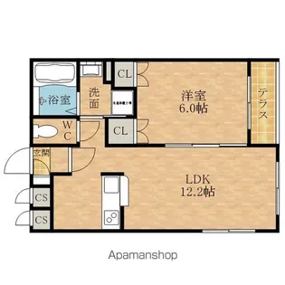 アンジェリーク【102号室】の間取り