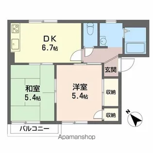 ライブハイツ【201号室】の間取り