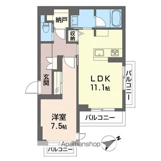 クアドリフォリオ【301号室】の間取り
