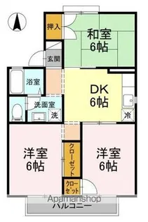 サンハイツ中村Ⅰ【1階】の間取り