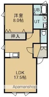 セピア七重浜ⅢB棟【1階】の間取り