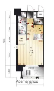 ラファセエスペランサ大濠【601号室】の間取り