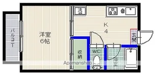 メーゾンロゼット【B201号室】の間取り