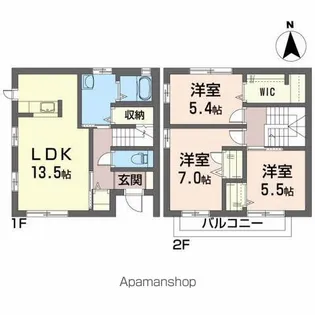 サンライフ舘町【101号室】の間取り