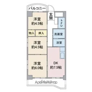 エスポワール長久手【5階】の間取り