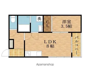 グランイニシオ都島【1階】の間取り