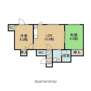 キオロR【206号室】の間取り