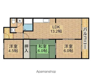 ファミール高石【3階】の間取り
