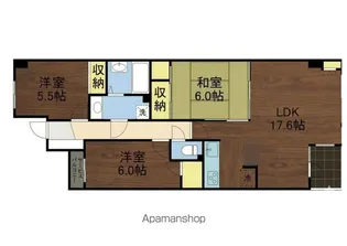 サーパス西大畑【14階】の間取り