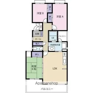 セゾンド気賀A【3階】の間取り