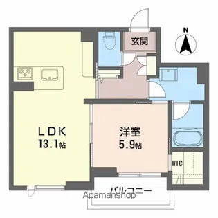 ベレオ赤木 HL【102号室】の間取り