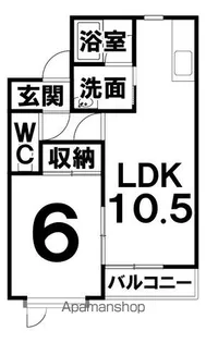 ツエレB【201号室】の間取り