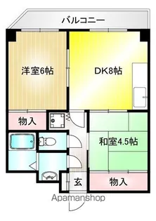 宮前平中央ハイツ【2階】の間取り