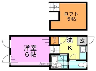 メゾンダルブル【1階】の間取り