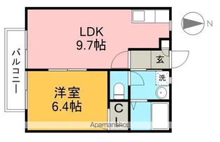 シャーメゾン札場 B棟【1階】の間取り