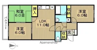 シェ・ソワ【305号室】の間取り